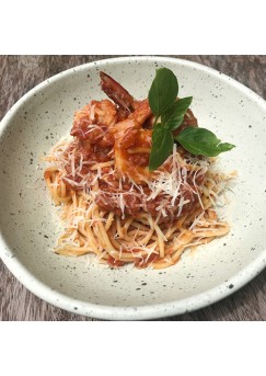 สปาเก็ตตี้อาราเบียตต้ากุ้ง (Spaghetti Prawn Arrabbiata) 200 กรัม จำนวน 3 เสิร์ฟ ต่อ แพค 