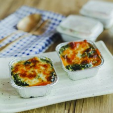 ผักโขมอบชีส (Baked Spinach with Cheese) 100 กรัม จำนวน 5 เสิร์ฟ ต่อ แพค 