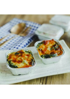 ผักโขมอบชีส (Baked Spinach with Cheese) 100 กรัม จำนวน 5 เสิร์ฟ ต่อ แพค 